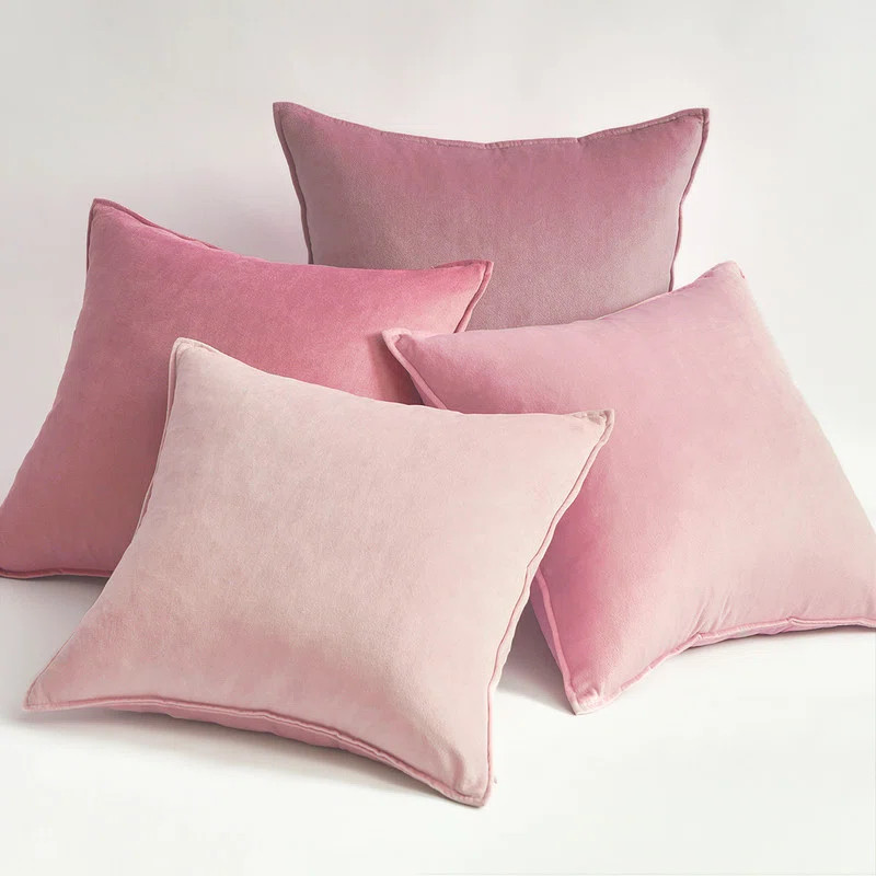 Solid Colour Velvet Pillow Cover (Set of 4) | Wayfair North America
