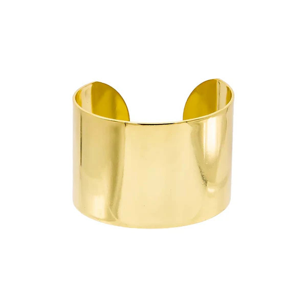 Solid Wide Cuff Bangle Bracelet | Adina Eden