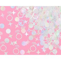 xo, Fetti Bachelorette Party Iridescent Foil Confetti - 200 Pc | Engagement Decoration, Diamond Ring Table Decor, Bride To Be Bridal | Etsy (US)