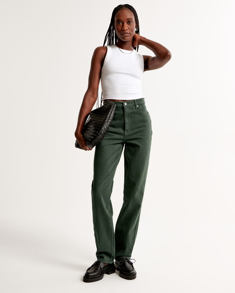 Women's Ultra High Rise 90s Straight Jean | Women's Bottoms | Abercrombie.com | Abercrombie & Fitch (US)