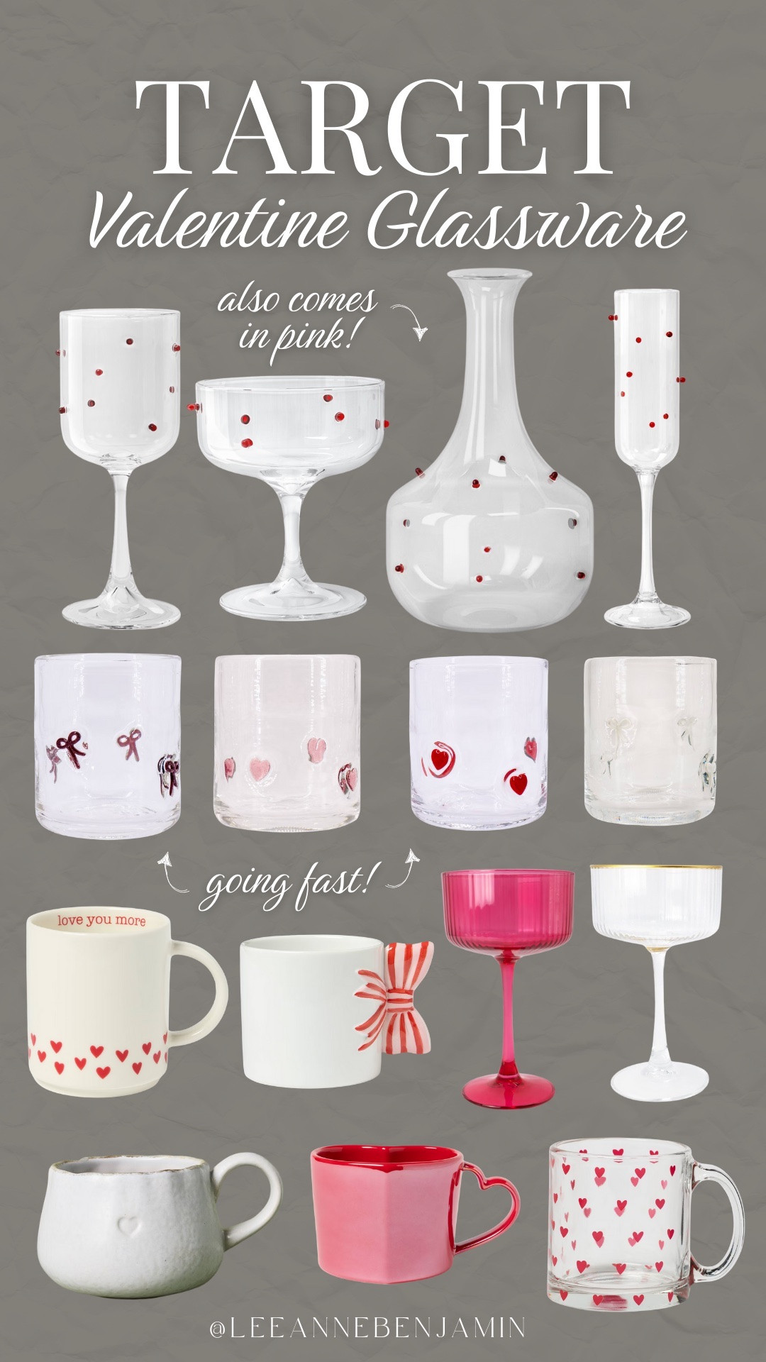 Valentines glassware at Target! 🎯 Get ready for Galentines hosting! 

#LTKValentine #LTKfoodie #LTKmomlife