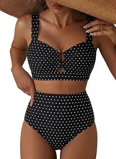 Herseas Women's 2 Piece U Wire Cutout Bikini Sets Floral Print High Waisted Swimsuit 2026 Summer ... | Amazon (US)