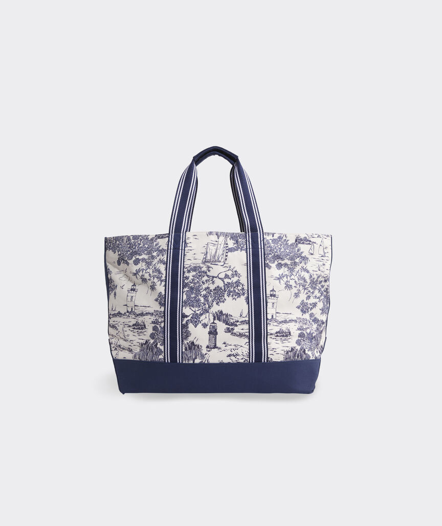Toile Print Large Heritage Tote | vineyard vines