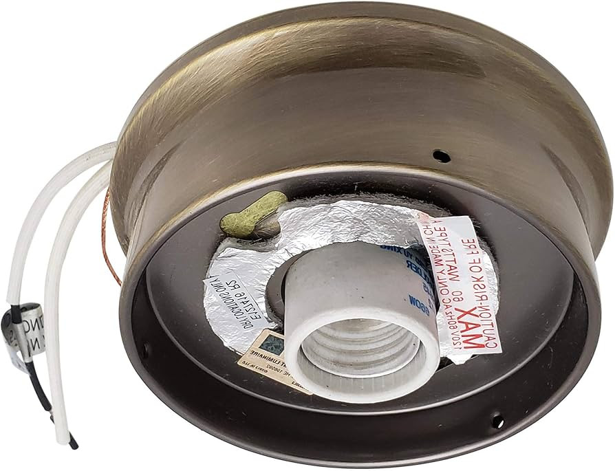 B&P Lamp® Wired Fixture Holder, 4" Fitter, Antique Finish | Amazon (US)