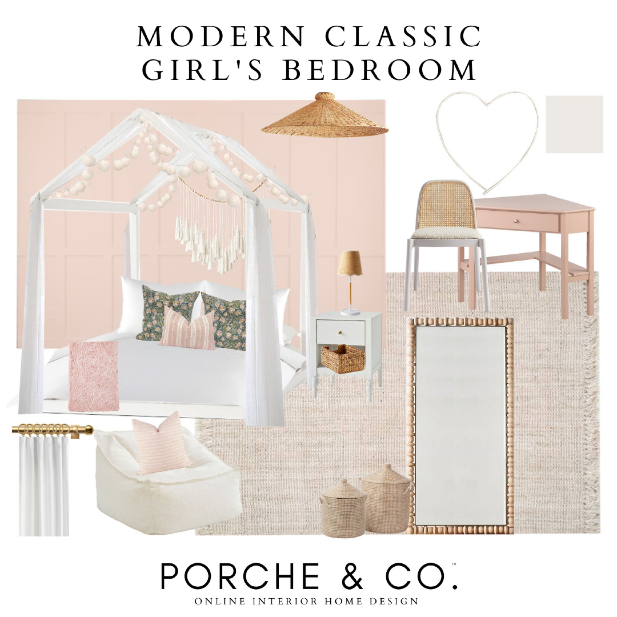 Girl’s bedroom inspo, girl’s bedroom design, bedroom mood board, girl’s bedroom, bedroom decor, canopy bed, pink girl’s bedroom #girlsbedroom #moodboard 

#LTKhome #LTKSeasonal #LTKkids