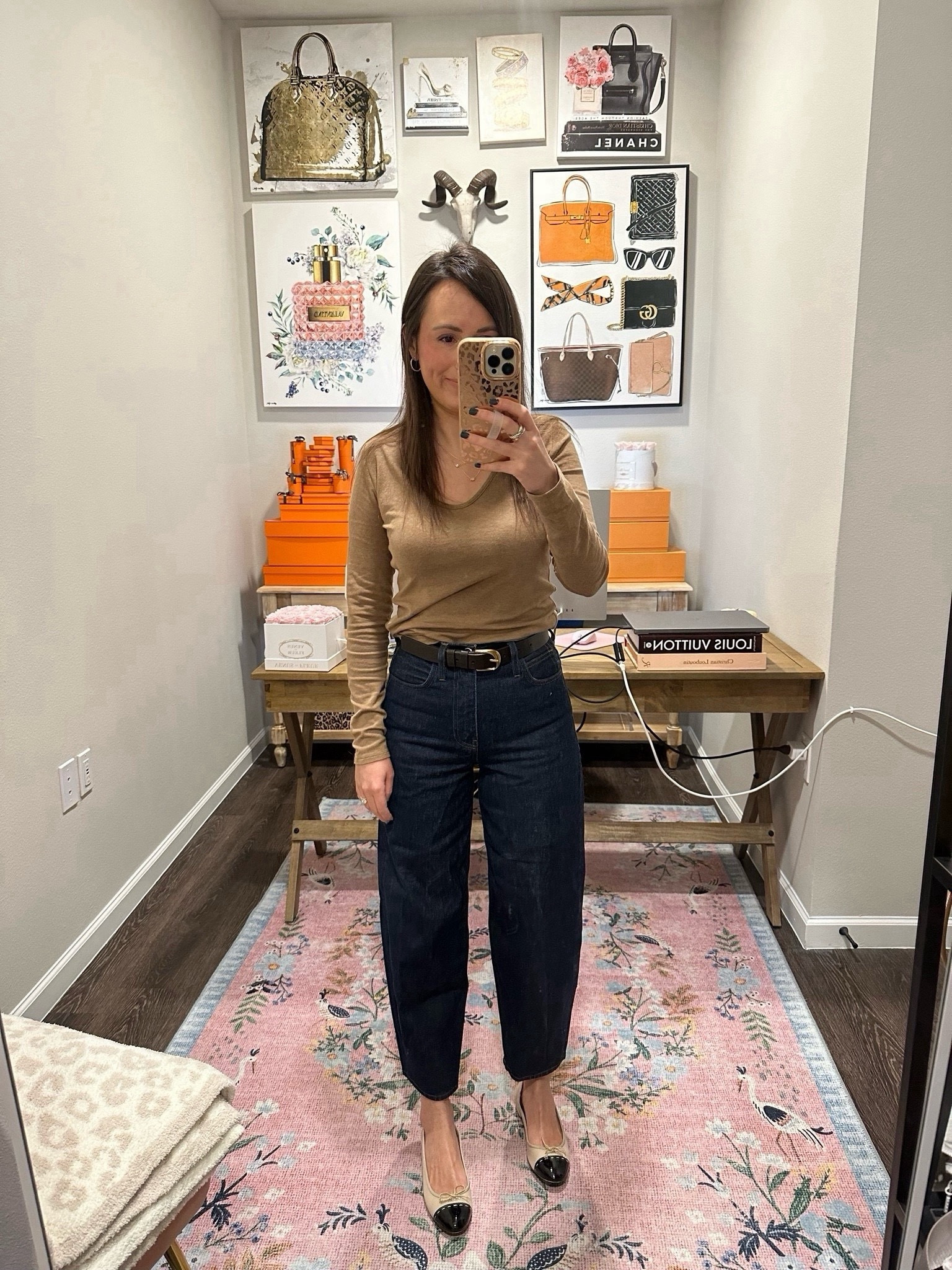 Vince top (s), frame barrel jeans (25), Prada ballet flats(tts), frame belt (xs)



#LTKSeasonal #LTKfindsunder100 #LTKstyletip