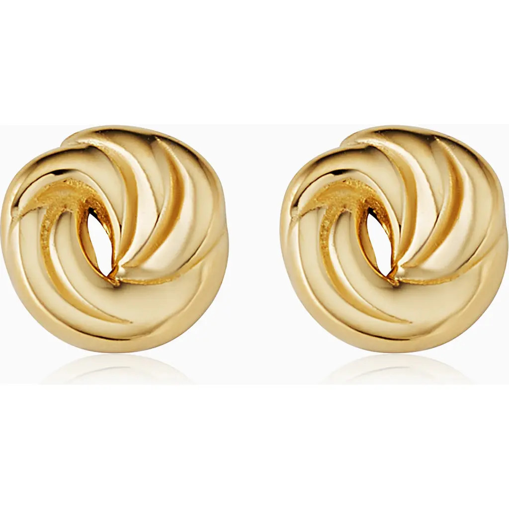 Oradina 14K Yellow Gold Infinite Love Studs at Nordstrom, Size Small | Nordstrom