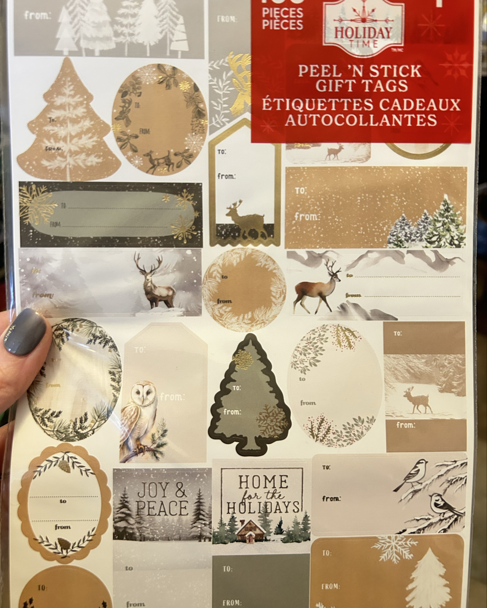 Gorgeous neutral sticker tags. Gold
Metallic details! $1.98 for 100! These are beautiful 🤩 

#LTKSeasonal #LTKHoliday #LTKGiftGuide