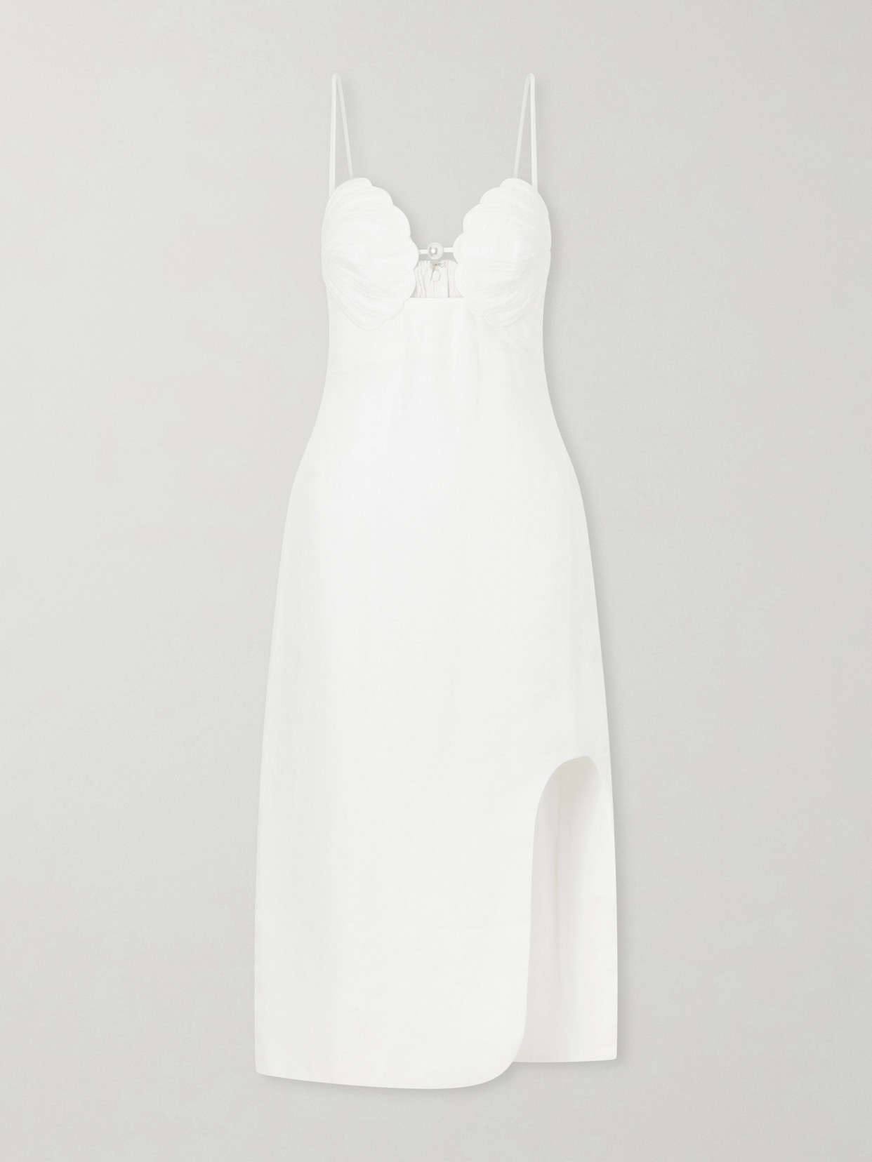 Farm Rio - Linen Midi Dress - White | NET-A-PORTER (US)