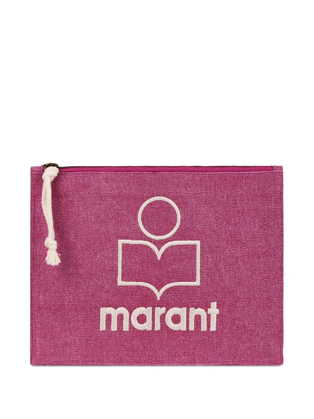 ISABEL MARANT Small Netia Cotton Clutch Bag | Pink | FARFETCH | Farfetch Global
