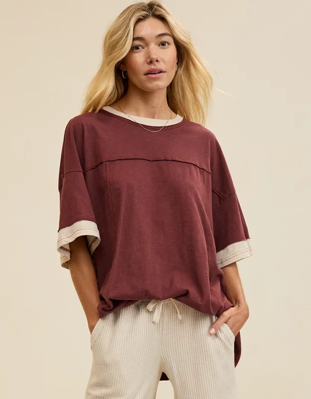 Aerie Crew Oversized Boyfriend T-Shirt | Aerie