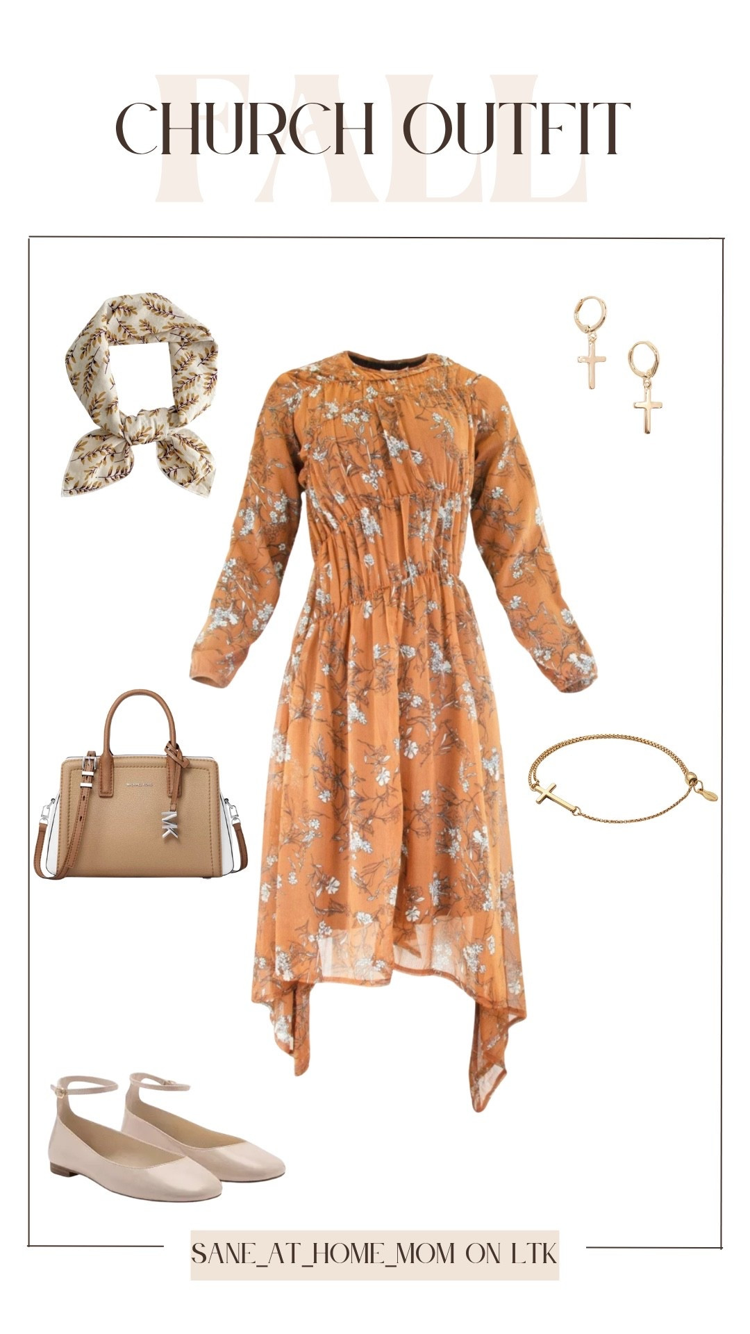 A timeless fall church outfit for peaceful Sunday mornings 🤎✨

This elegant fall outfit combines feminine details, warm autumn tones, and classic pieces that feel beautiful yet comfortable for church, Sunday gatherings, or special family occasions.

I love pieces that make getting dressed as a mom feel simple and intentional — a flowy floral dress, delicate gold cross jewelry, neutral flats, and a classic handbag create an effortless modest fall look.

✨ Shop this elegant Sunday church outfit on LTK — all outfit details are linked here.

#ChurchOutfit #FallChurchOutfit #ElegantMomStyle #ModestFashion #ChristianMomStyle

#LTKfall #LTKcanada #LTKdresses