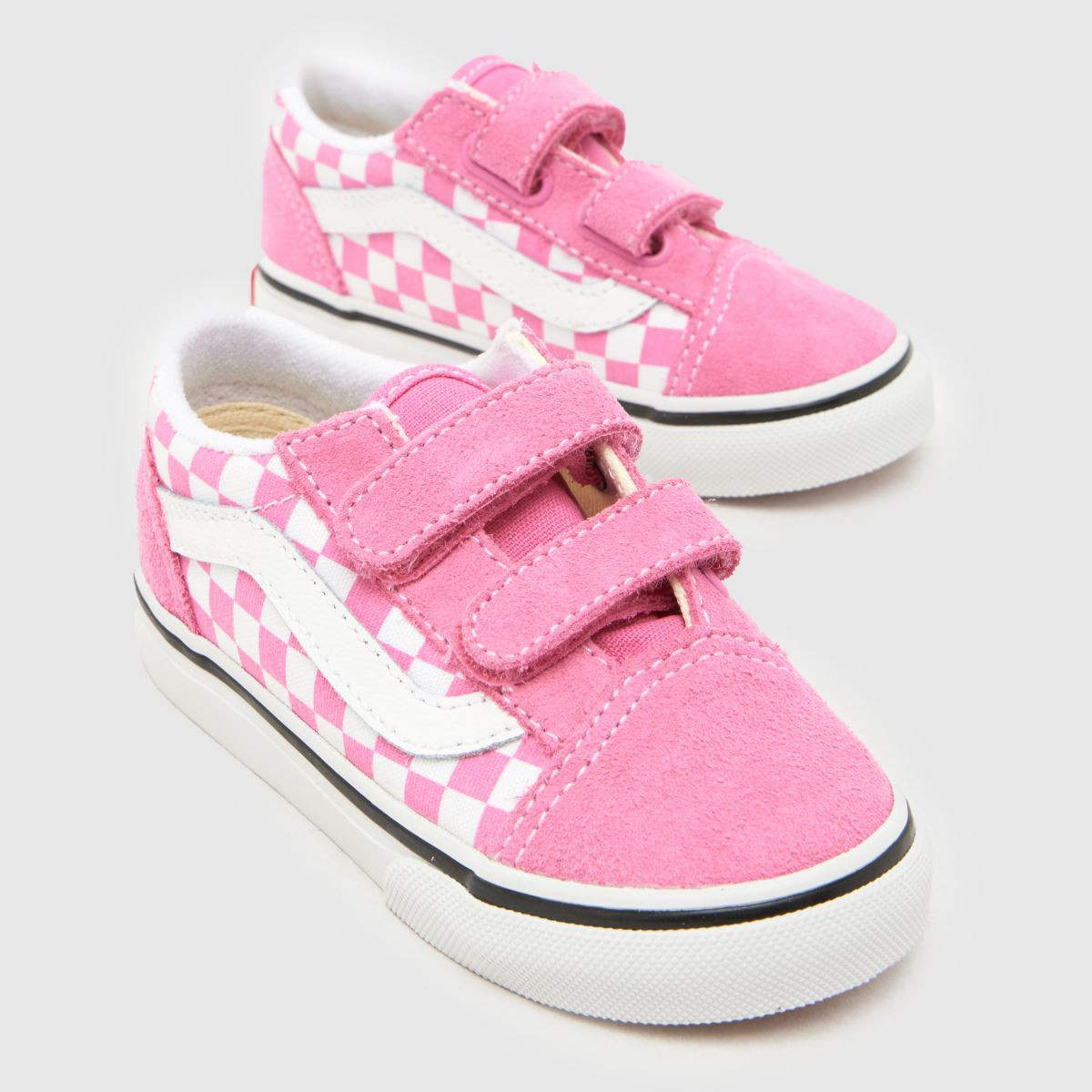 Kids Girls Toddler White & Pink Vans Old Skool V Trainers | schuh | Schuh