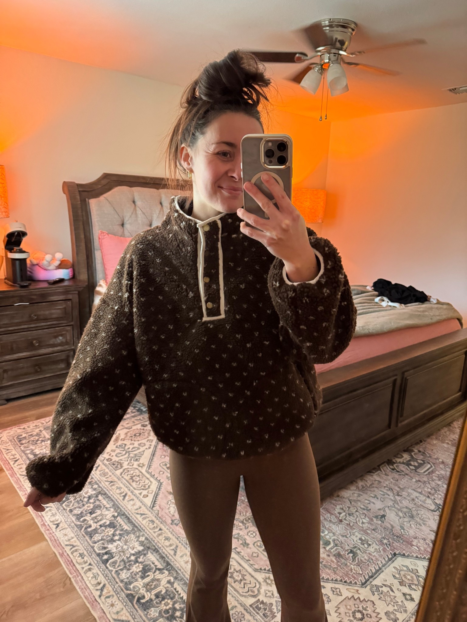 My favorite pullover polkadot fleece Sherpa 

#LTKdayinmylife #LTKValentine #LTKmomlife