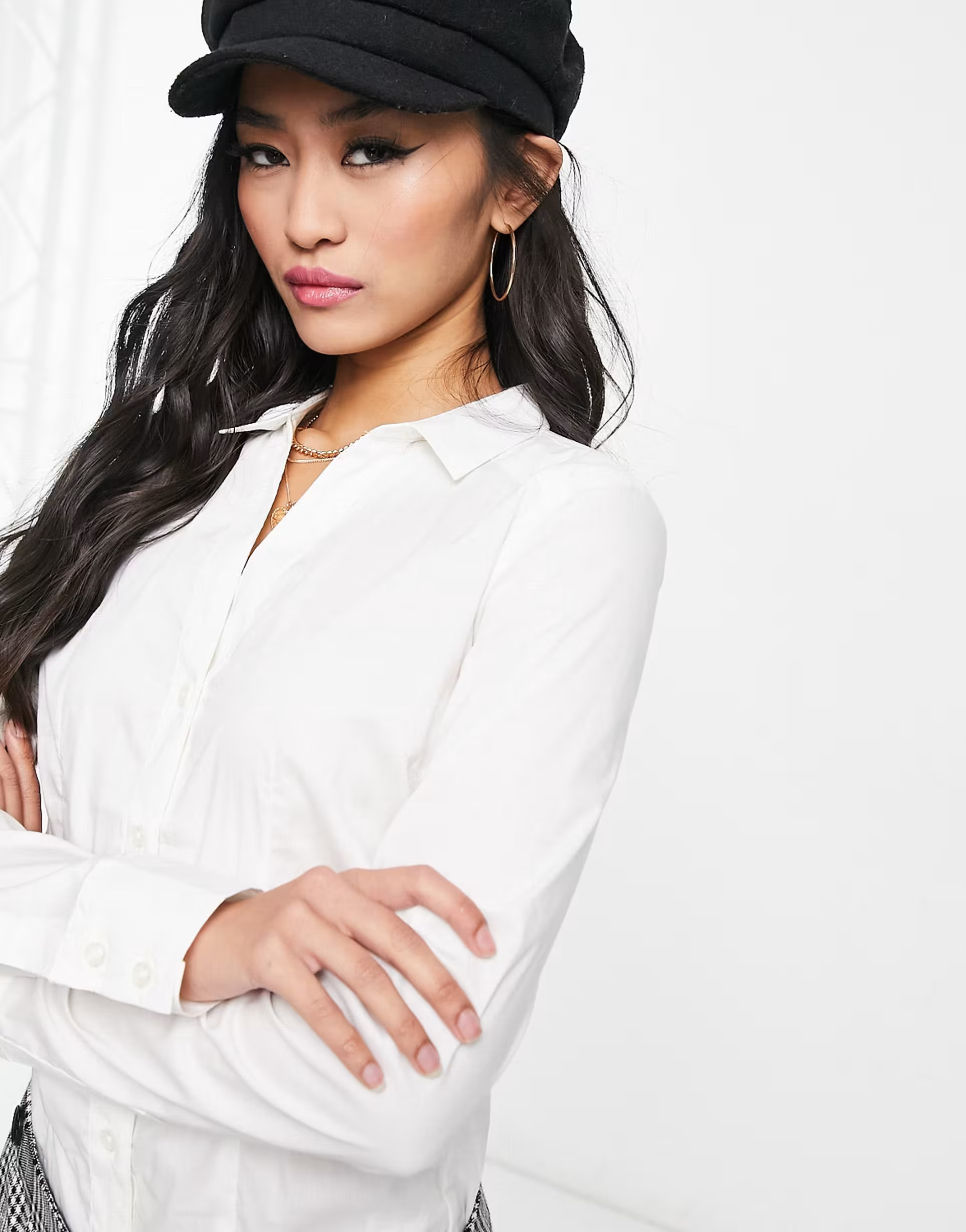 Vero Moda - Body chemise à manches longues - Blanc | ASOS (Global)