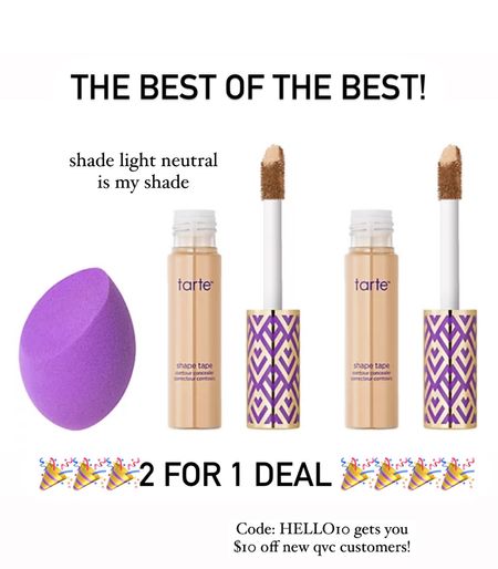 The best deal today on tart shaped tape. Never use anything else the best concealer out there I use shade light neutral two for one today.

#LTKfindsunder50 #LTKsalealert #LTKbeauty