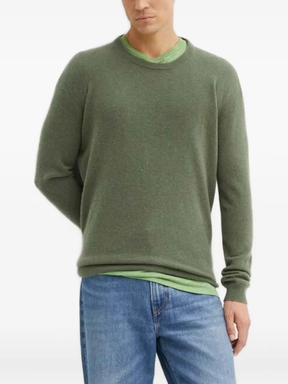 American Vintage Raxow round-neck wool-blend Sweater | Green | FARFETCH | Farfetch Global