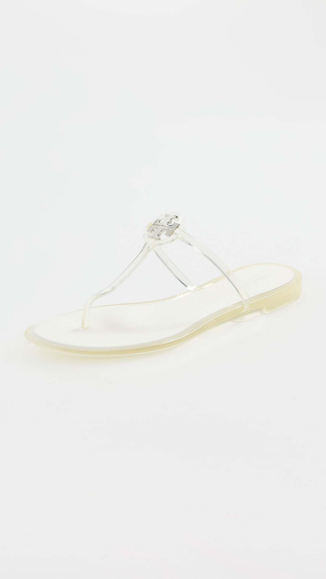 Tory Burch Mini Miller Jelly Sandals Clear Silver 10 | Shopbop