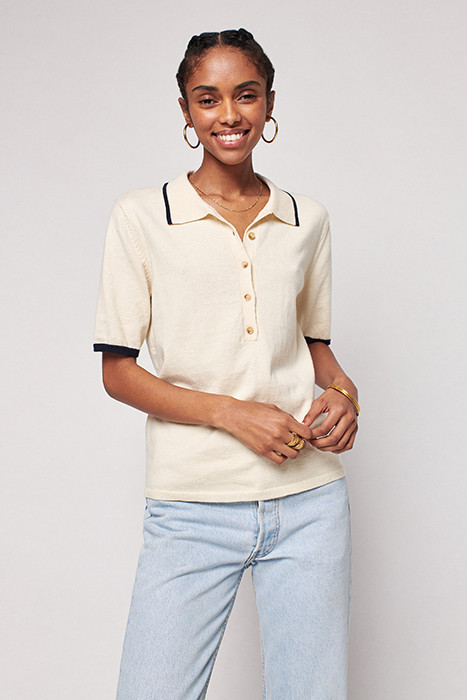 GAME SET SWEATER POLO VINTAGE CREAM | Otrium US