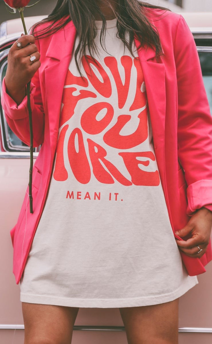 friday + saturday: love you more t shirt | RIFFRAFF