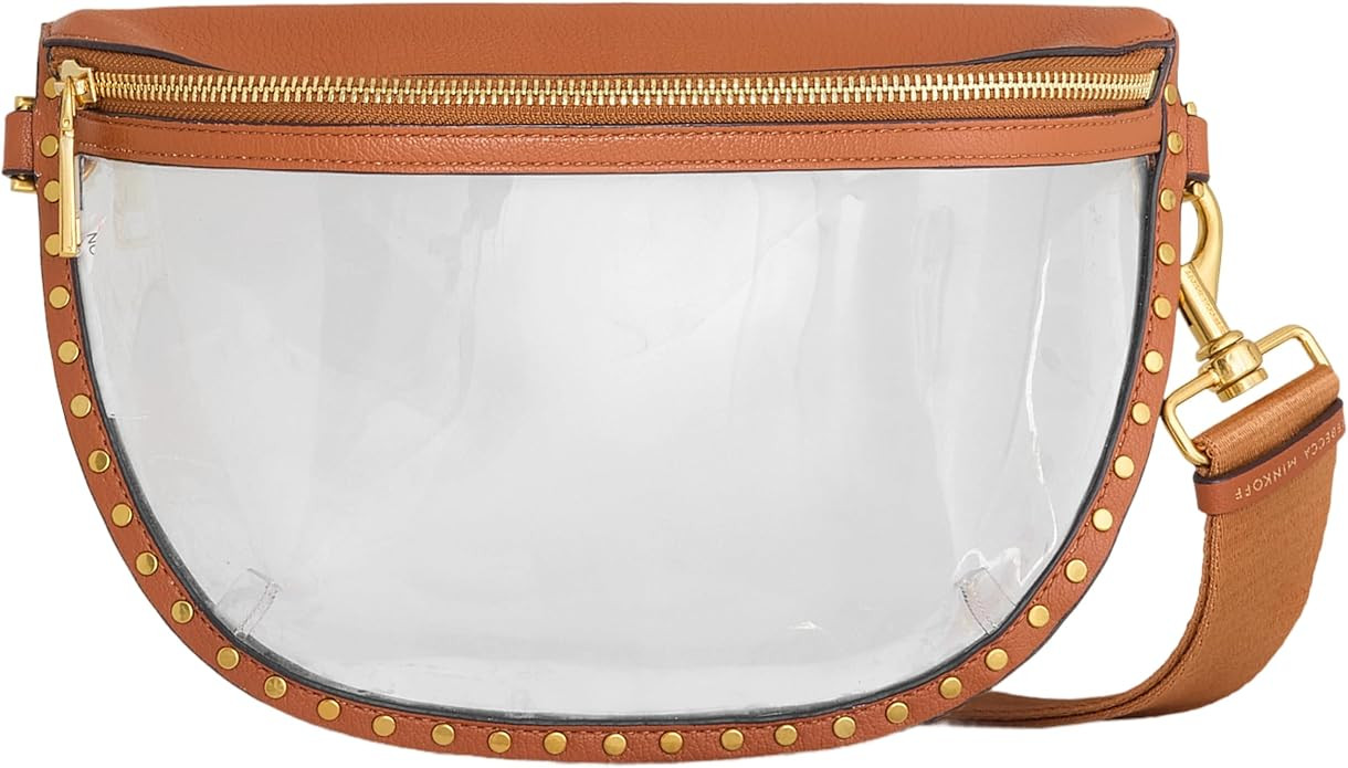 Rebecca Minkoff Darren Clear Crescent Crossbody Bag, Stadium Approved Transparent Sling Purse for... | Amazon (US)