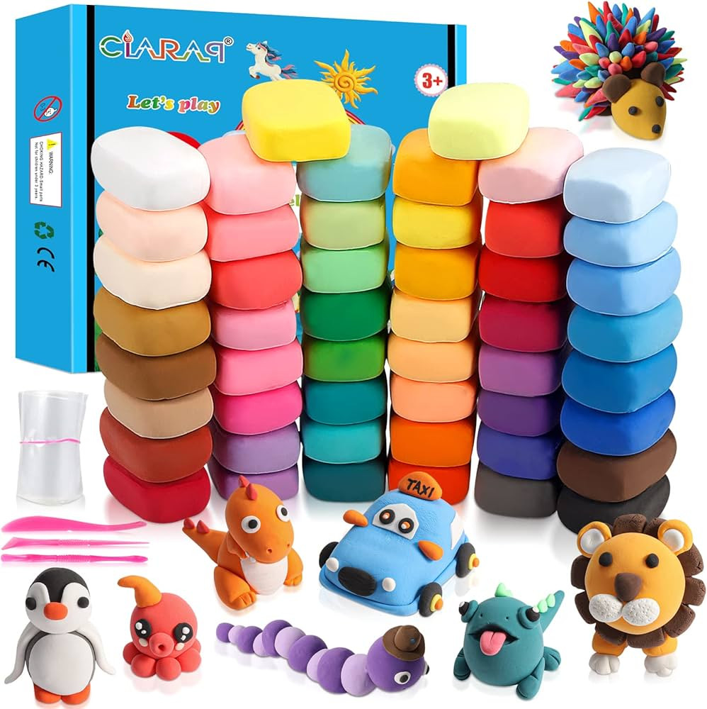 CiaraQ Modeling Clay Kit - 50 Colors Air Dry Ultra Light Clay, Safe & Non-Toxic, Great Gift for K... | Amazon (US)