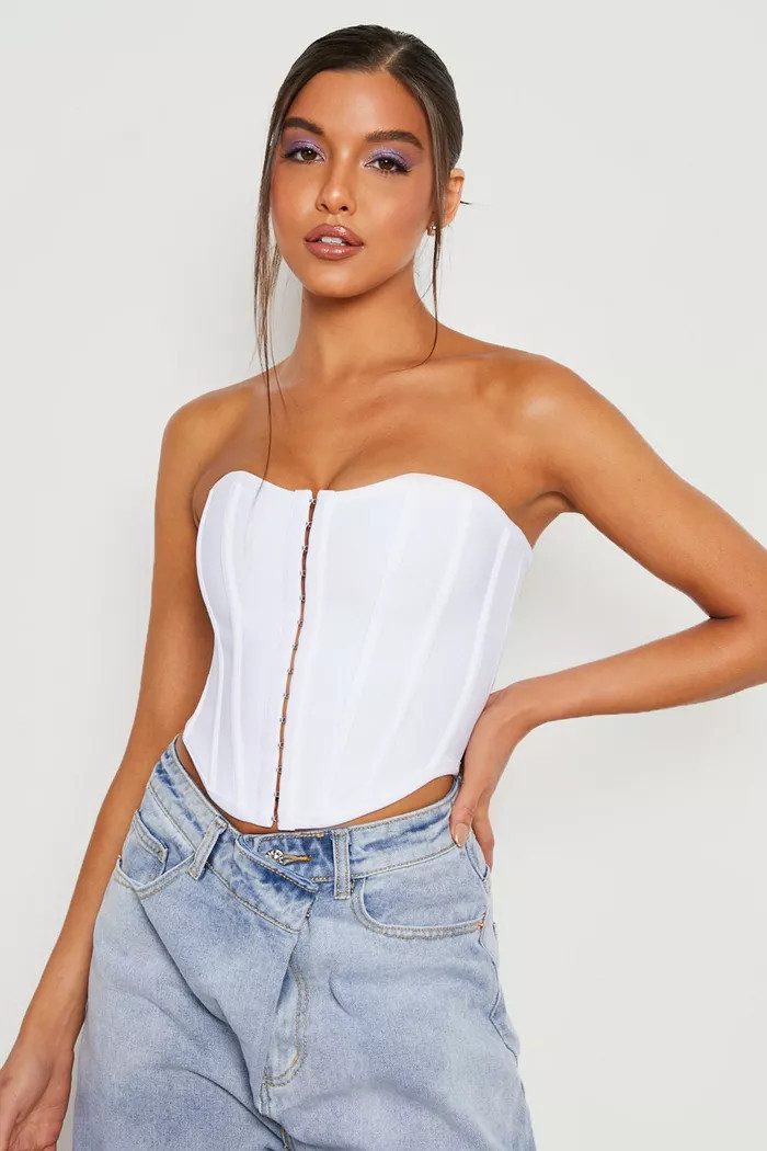 Bandage Hook And Eye Corset Top | boohoo (US & Canada)