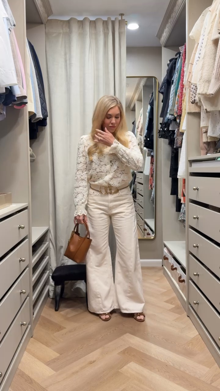 Love the shape of these twist jeans. 
I sized down (there’s no stretch) I’m in 26 instead of my usual 25
Green necklace selling out!!

#LTKgrwm #LTKdayinmylife #LTKootd