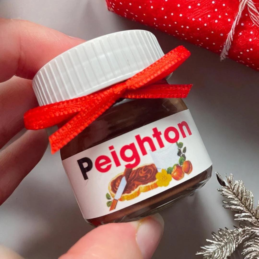 Personalized Stocking Stuffers [Christmas Gift Custom Nutella Jar Holiday Christmas Dinner Name P... | Etsy (US)