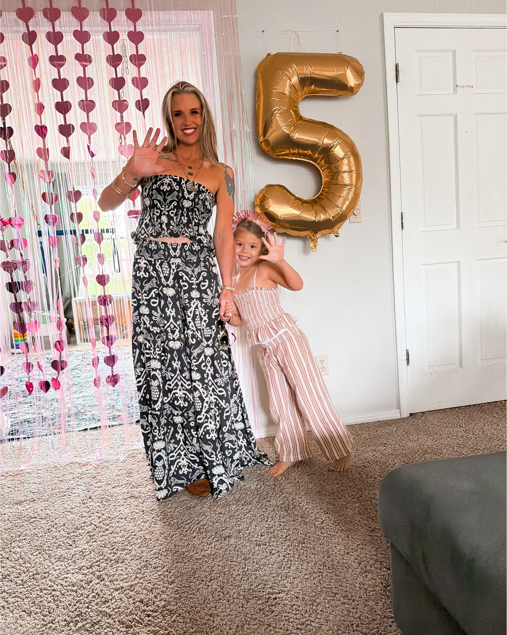 Rylie is FIVE 🖐🏼🎉🩷

Rocking her target style matching set, shoes and bday accessories since target is her favorite store ever! My set is an Aerie find and SO cozy. 
#birthday #outfitsets #mommyandme 

#LTKSaleAlert #LTKxAerie #LTKKids