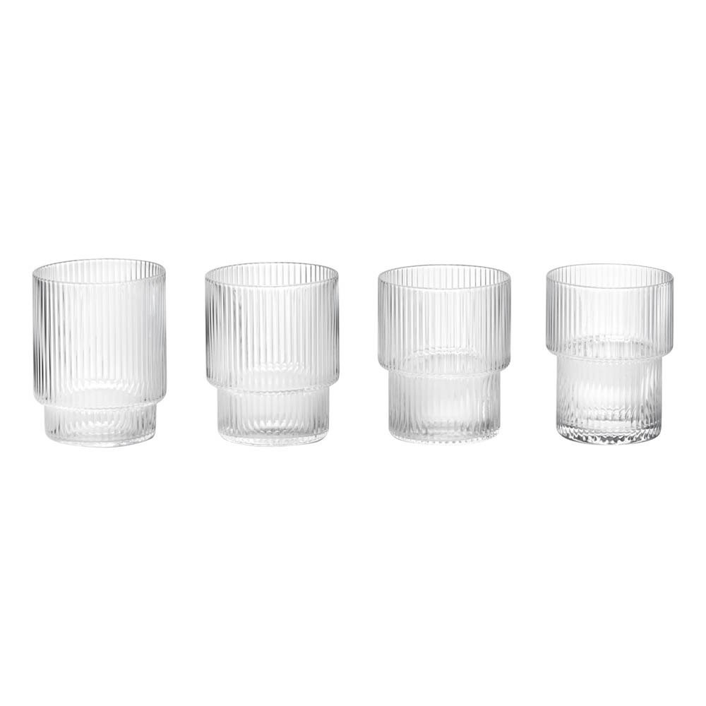 Ripple Glasses - Set of 4 Transparent | Smallable DE