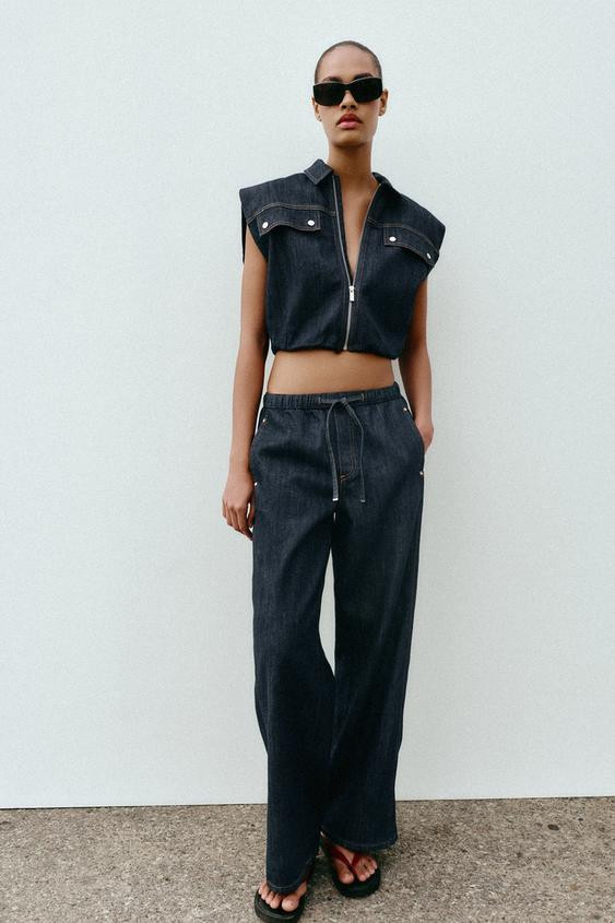 Z1975 DENIM BALLOON VEST | Zara US