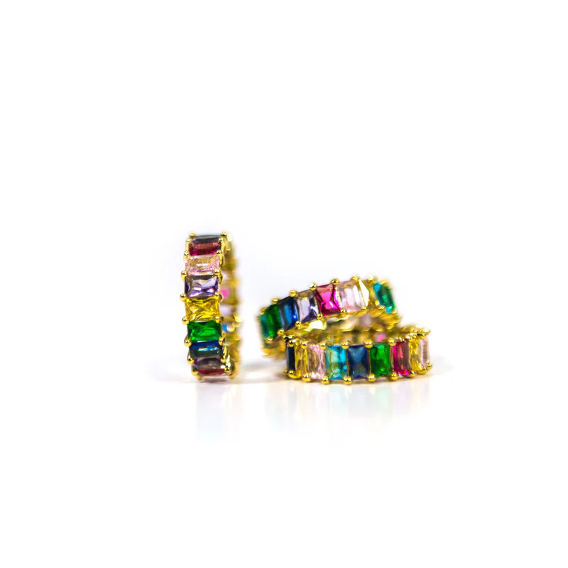 Rainbow Eternity Band Ring | The Sis Kiss