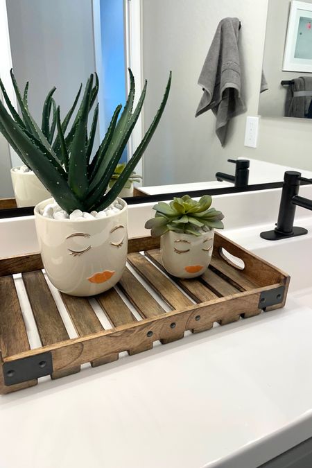 #home #homedecor #gift #hostessgift #woodentray #woodservingtray #rustichome #rustictray #pots #indoorpots #indoorplanter #bath #bathdecor #succulents #classichome 

#LTKfamily #LTKhome