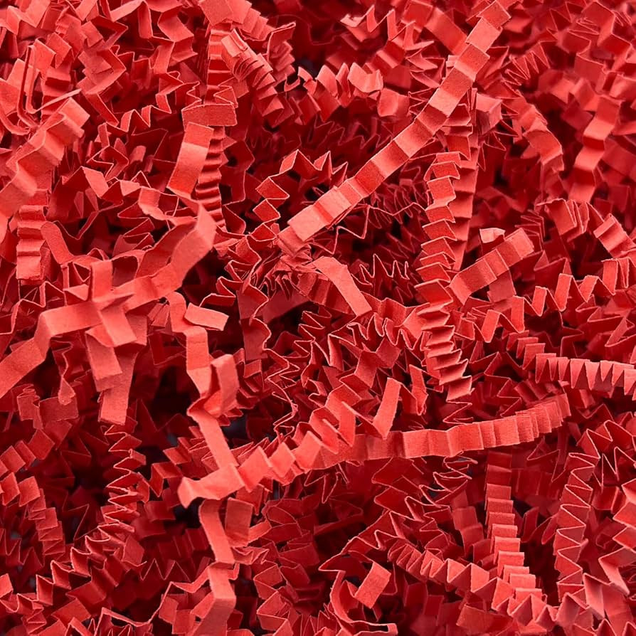 1LB Crinkle Cut Paper Shred Filler for Gift Box Bag and Basket On Holidays(Red) | Amazon (US)