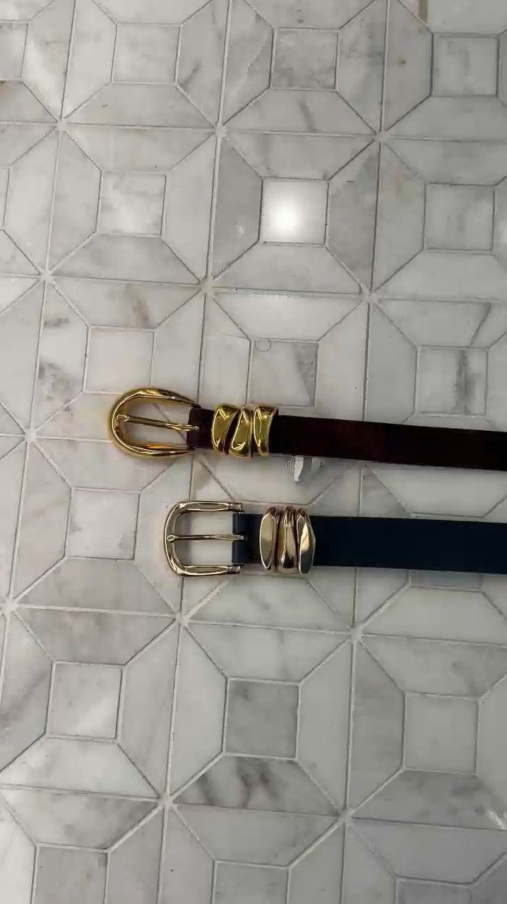 The gold details on these belts! 