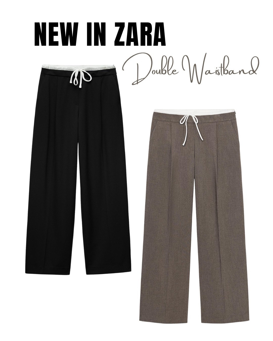 Zara double waistband trousers🙋🏽‍♀️
Tags: viral fashion trend brown mole melange brown tie belt pants dupes alo yoga workwear office casual city break

#LTKstyletip #LTKworkwear