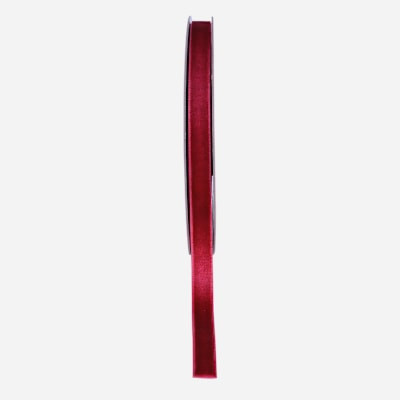 3/8" Burgundy Velvet Ribbon, 10yd | At Home