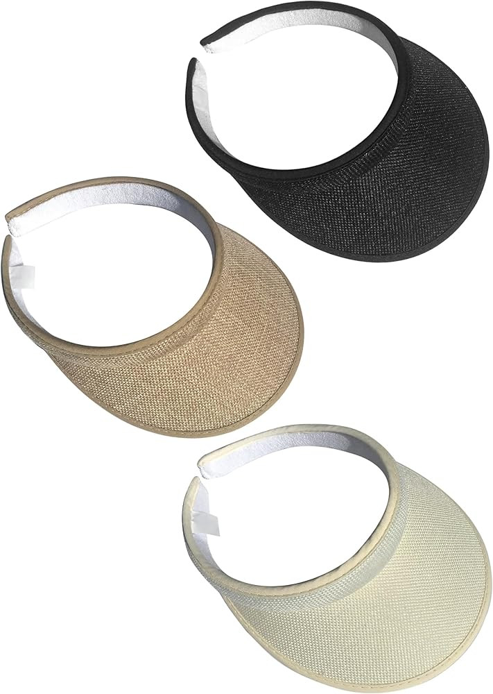 ​3 Pieces Clip On Visors Women Men Visor Sun Hats Hat Outdoor Sports Golf Beach Travel Tennis C... | Amazon (US)