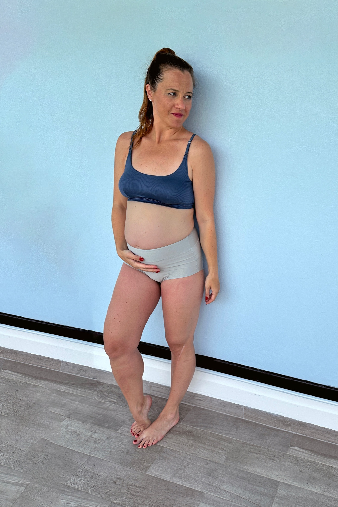 I am now seven months pregnant with Baby Bear and everything I am wearing is officially maternity.  Currently loving these gifted pieces from @itsbodily.  I’ve linked the exact bra and underwear I am wearing along with a few other favorites and I particularly love that they will work for both pregnancy and breastfeeding. If you are interested in trying them for yourself don’t wait—Bodily’s Early Access #BlackFriday / #CyberMonday sale is open now! Head to their site, sign up, and save! #momtobe #thirdtrimester #ad 
