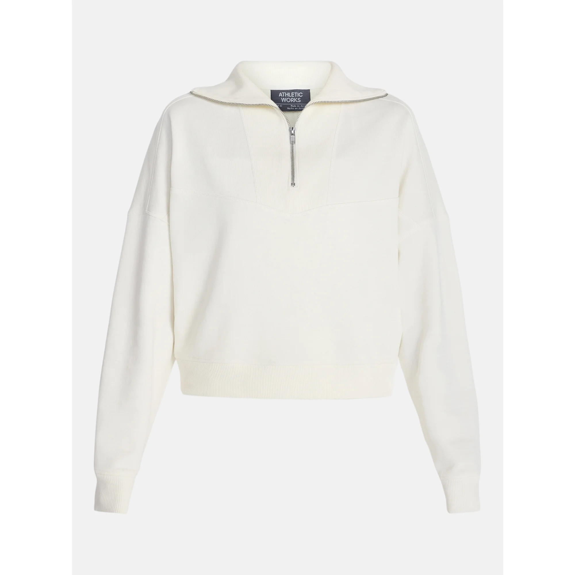 Athletic Works Women's and Women's Plus Quarter-Zip Sweatshirt, Midweight, Size XS-4X | Walmart (US)