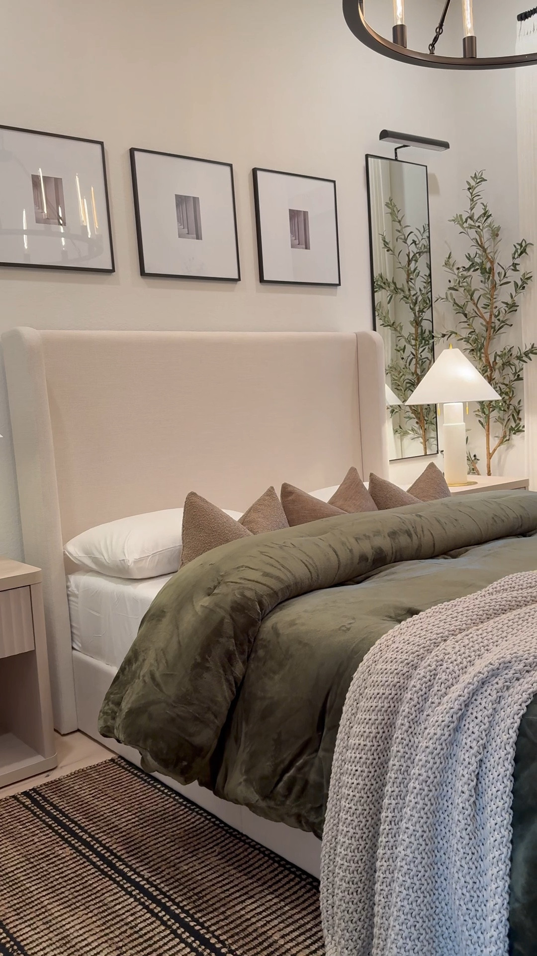 ✨ Here’s another curation of our guest room, with all the details you’ve been asking for!

The rug is an 8x10, and the bed is a queen—this time I went with queen-sized bedding since the frame sits lower than our previous canopy. I kept the mattress at a max of 12 inches to preserve the headboard’s proportions without it feeling overtaken.

The chandelier comes with bulbs, but I swapped them for T300 long lights to give a more elevated look. The frames are spaced 4.5 inches apart for balance.

✨ Want these pieces? I’ve linked the exact items for easy shopping!

#LTKSaleAlert #LTKHome #LTKStyleTip