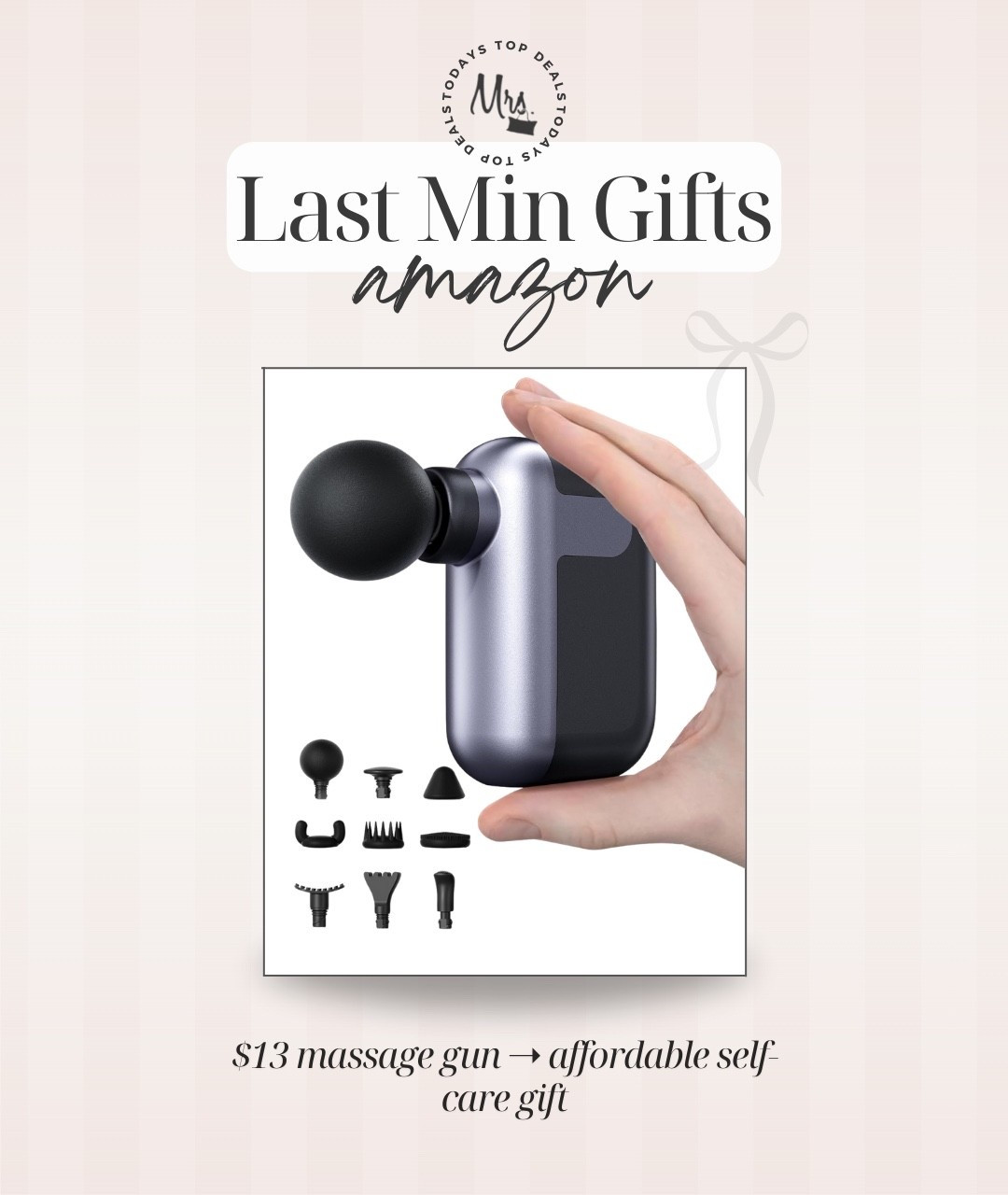 Last minute gift on Amazon!! $13 massage gun ➝ affordable self-care gift

#LTKSaleAlert #LTKFindsUnder50 #LTKGiftGuide