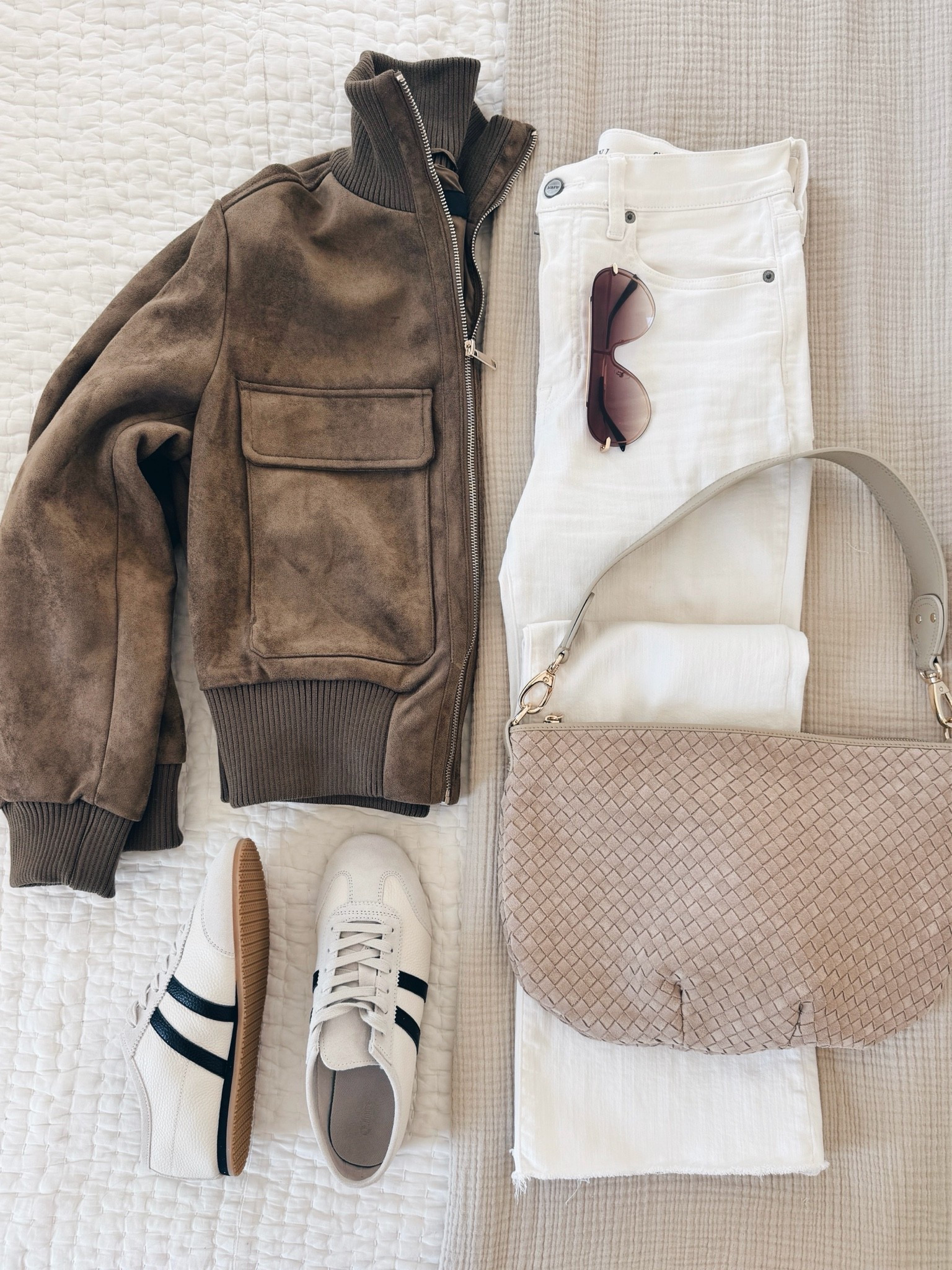 This jacket looks so much more expensive than it is!  I have small and 27 tall in the white jeans. Sneakers true to size.

#LTKTall #LTKOver40 #LTKSaleAlert