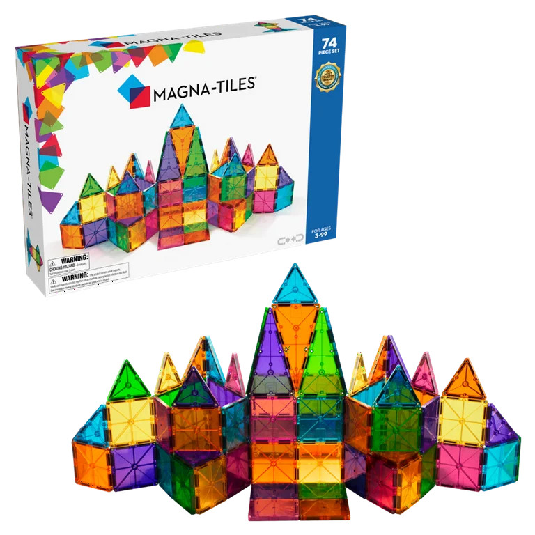 MAGNA-TILES Clear Colors 74 Piece Set, Ages 3+ - Walmart.com | Walmart (US)