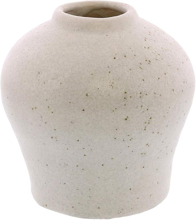 Mini 4" White Ceramic Urn Bottle Vase Set 3 Vintage Style Bud Sculpture Classic | Amazon (US)