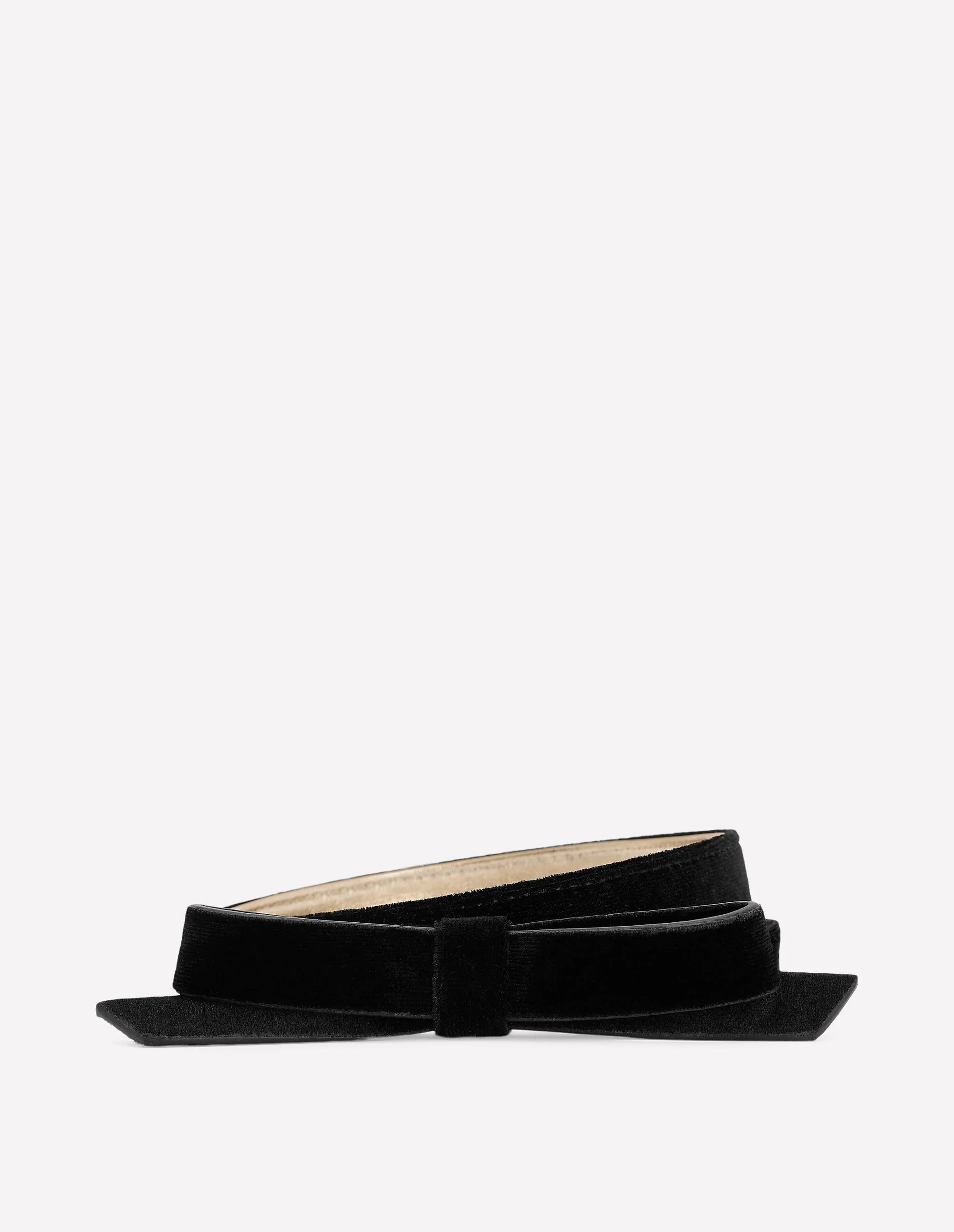 Skinny Bow Belt-Black Velvet | Boden UK