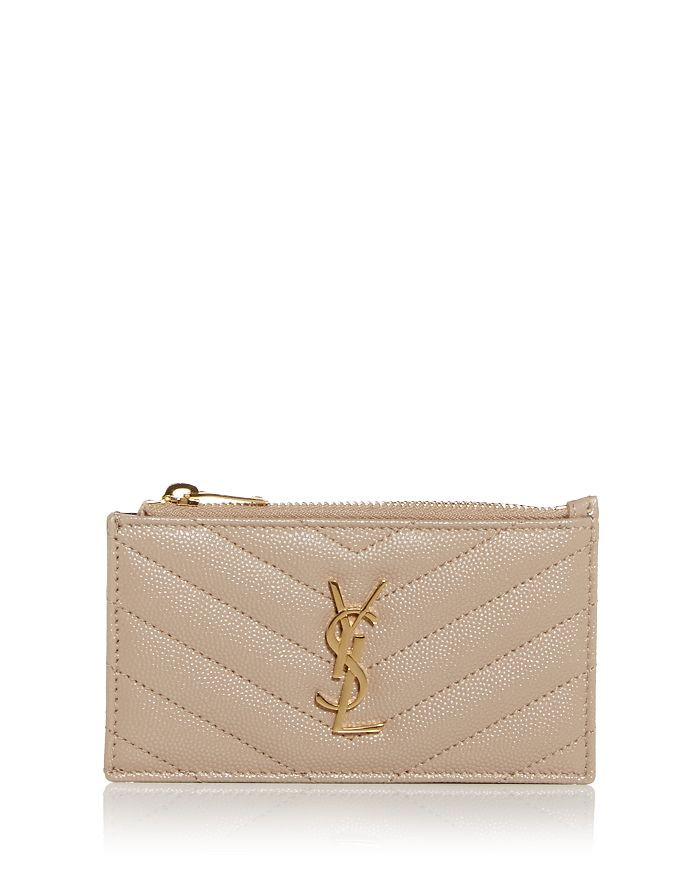 Saint Laurent Monogram Fragments Quilted Leather Zip Card Case Back to Results -  Handbags - Bloo... | Bloomingdale's (US)