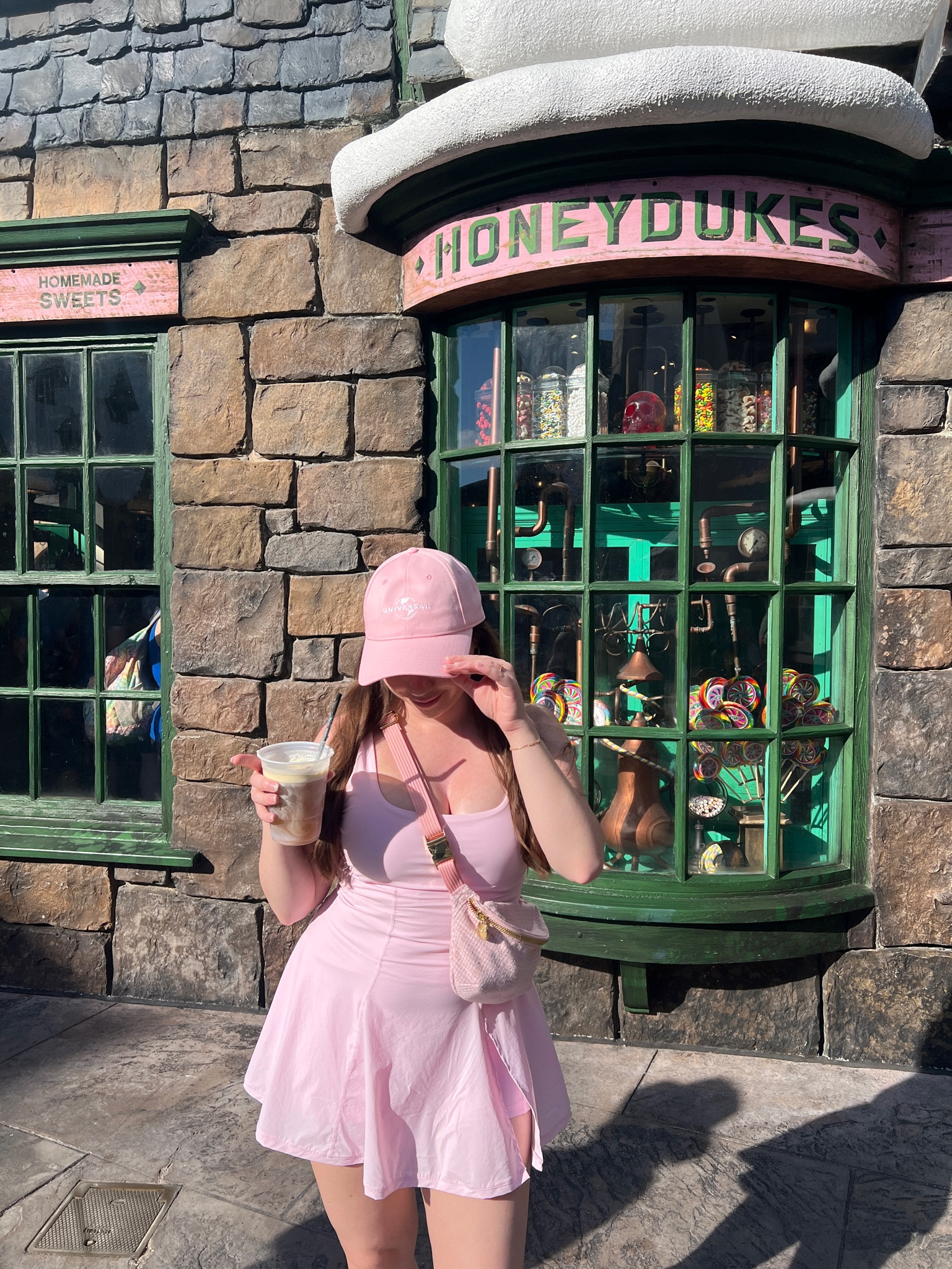 Here for the butterbeer 💗
.
Pink dress, athletic dress, Harry Potter, popflex, spring outfit, spring style, summer outfit, universal studios, islands of adventure, Wizarding world, Orlando, theme park, Disney world 