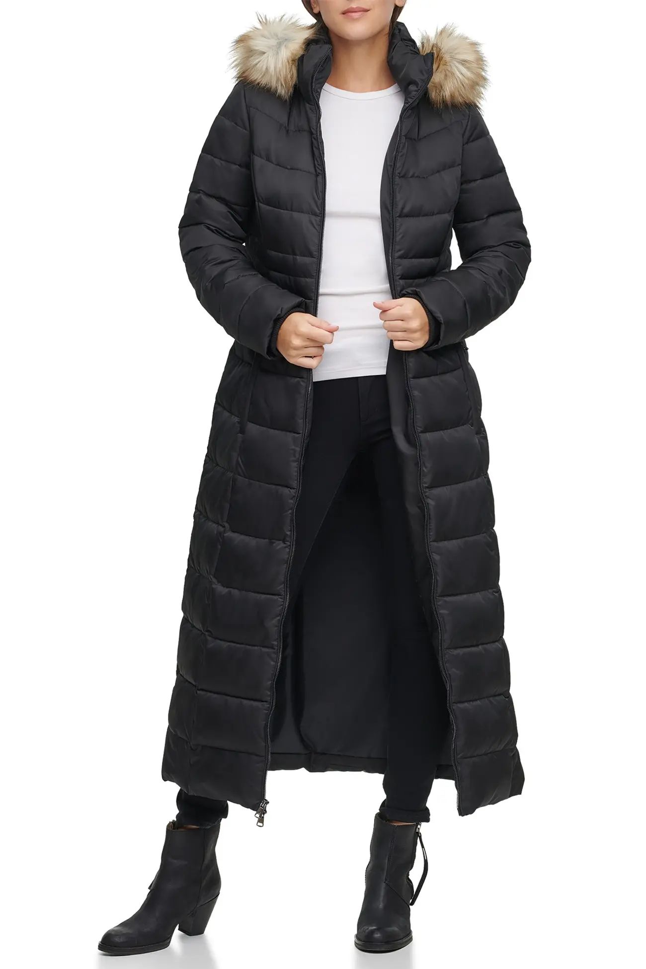 KENNETH COLE | Faux Fur Hood Zip Front Puffer Jacket | Nordstrom Rack | Nordstrom Rack